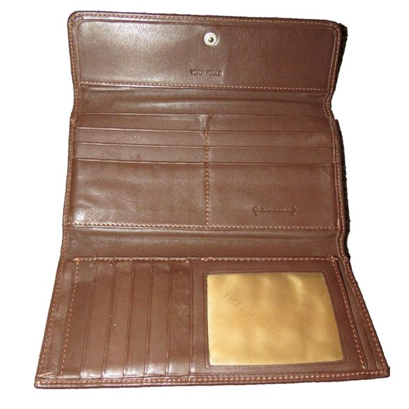 Vintage Gino Velentini Vera Pelle Brown Leather Tri Fold Wallet - Picture 4 of 12